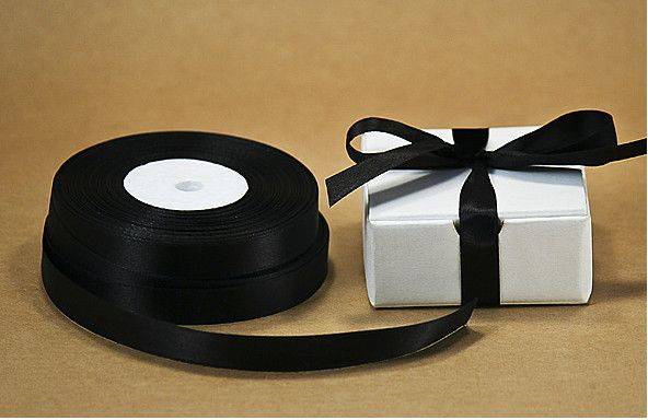Купити Купити Атласная лента для упаковки подарков черная в Україні в Україні