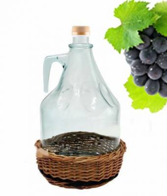 Бутыль Dama в плетеной корзине с завинчивающейся крышкой 3 литра Милков