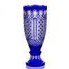 Ваза для цветов Факел, цветной хрусталь, кобальт