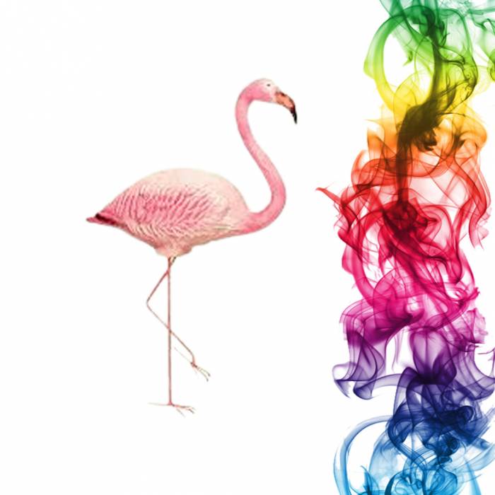 Садовая фигура купить Фламинго высота 75 см черешня