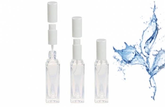 Бутылочка для парфюмерии "Дафна белая" с пластиковым распылителем и крышечкой 15 мл