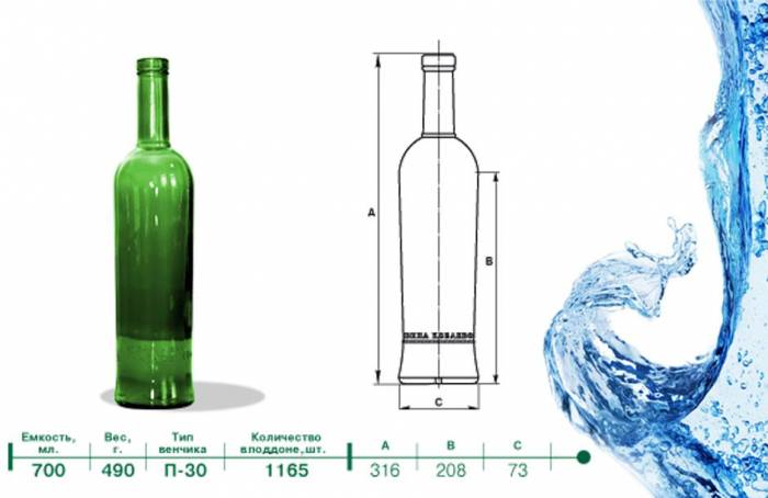Купити Купити Бутылка стеклянная для спиртных напитков "Кистон" 0.7 л  в Україні в Україні