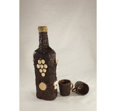 Сувенирный набор бутлыка и два стакана Терешилка