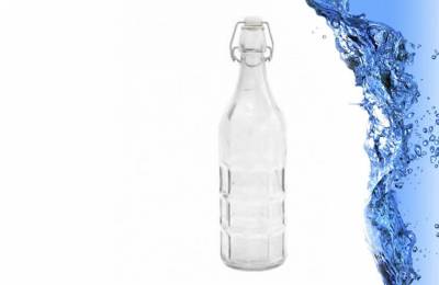 Стеклянная бутылка с пробкой 1л Одус