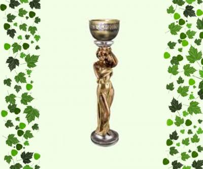 Кашпо из полистоуна купить Лиза высота 100 см абрикос