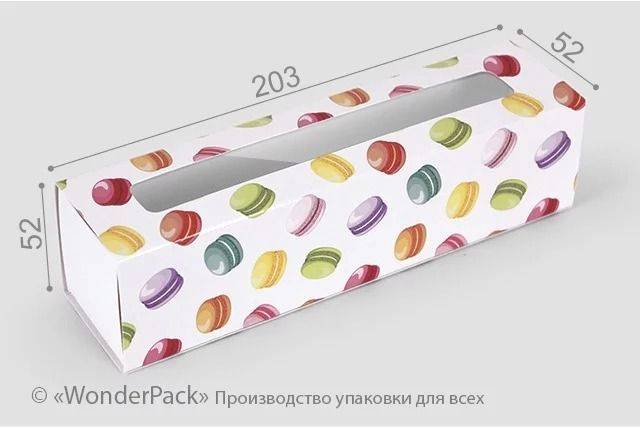 Купити Купити Коробка мacaron макароны с окном Бентинк в Україні в Україні