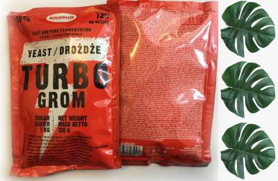 Дрожжи turbo grom yeast 72h 120 гр Кабанка