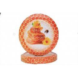 Крышка Твист-Офф 82 мм с пчелой и сотами