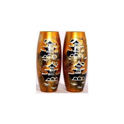 Художественная роспись шанхай на окрашенном стекле Виллингили