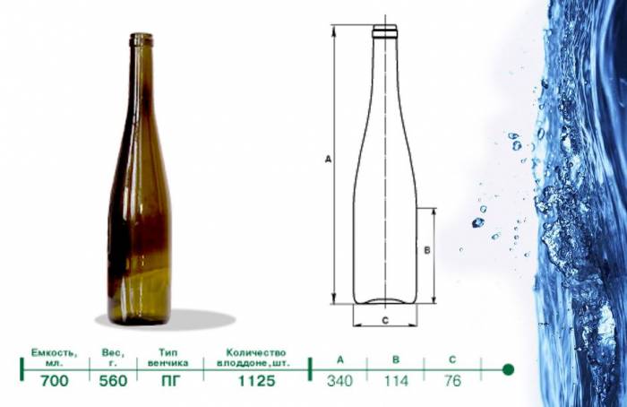 Купити Купити Бутылка стеклянная для спиртных напитков "Акрополь" 0.7 л  в Україні в Україні