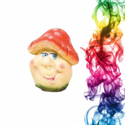 Садовая фигура купить Грибочек веселый высота 15 см смородина