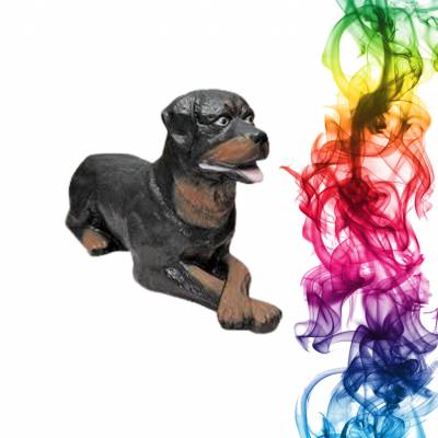 Садовая фигура купить Ротвейлер лежачий высота 49 см угорка