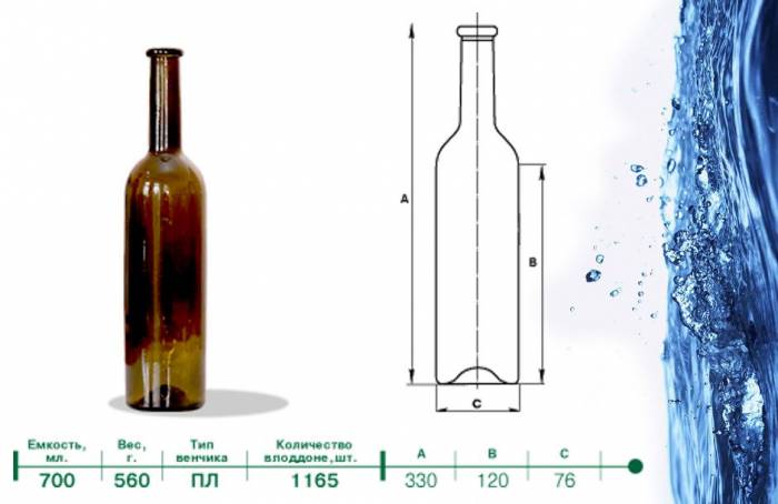 Купити Купити Бутылка стеклянная для спиртных напитков "Колорадо" 0.7 л  в Україні в Україні