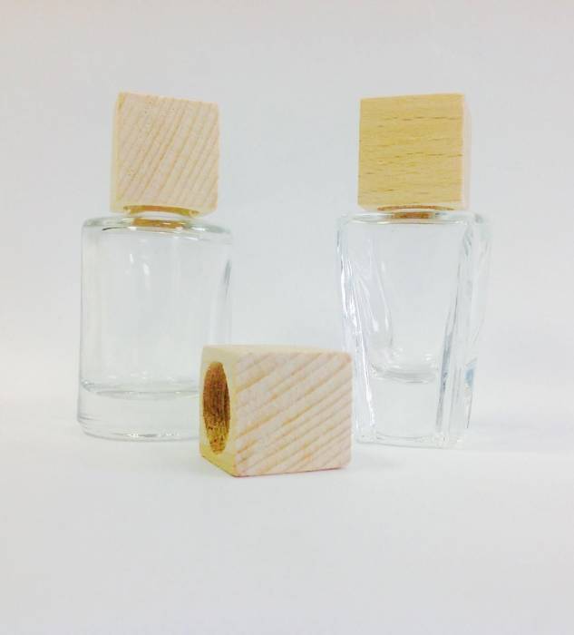 Деревянная декоративная накрутка - крышечка для маленьких бутылочек Куб