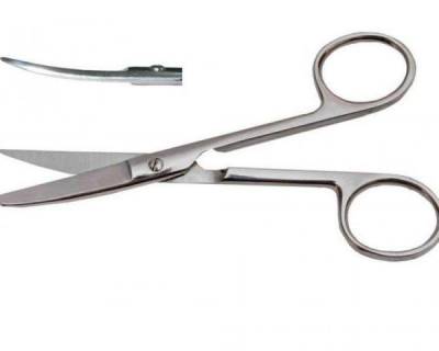 Продажа Ножницы с одним острым концом изогнутые 140 мм Кровохлебка