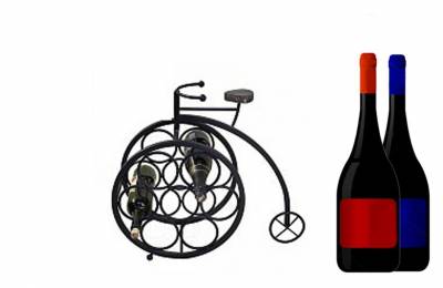 Подставка под бутылки кованая Велосипед Паритет