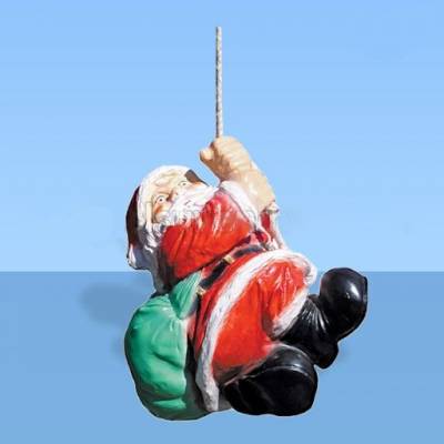 Дед мороз на веревке - Новогодняя фигура из полистоуна