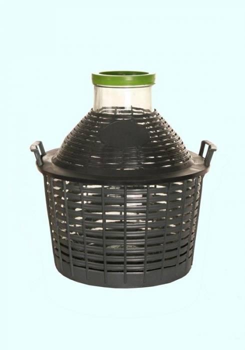 Бутыль-демиджон с широким горлышком и пластиковой крышкой, 34 литров 1