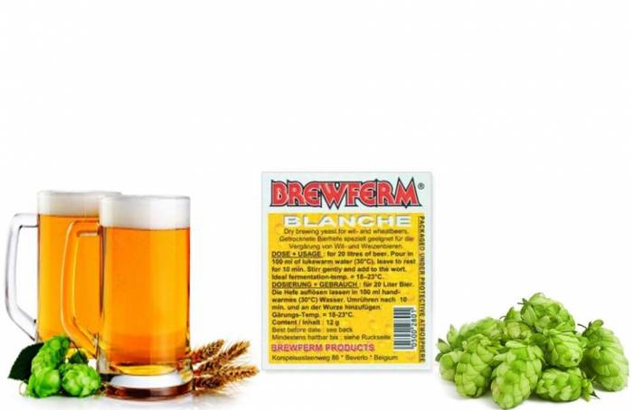 Пивные сухие дрожжи BREWFERM BLANCHE 12г Дрек