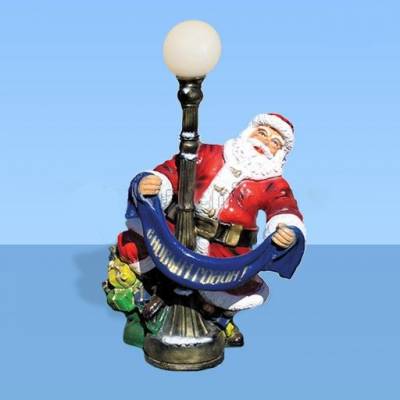 Дед мороз с шарфом - Новогодняя фигура из полистоуна