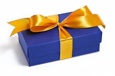 Упаковка для подарков Мидл синяя