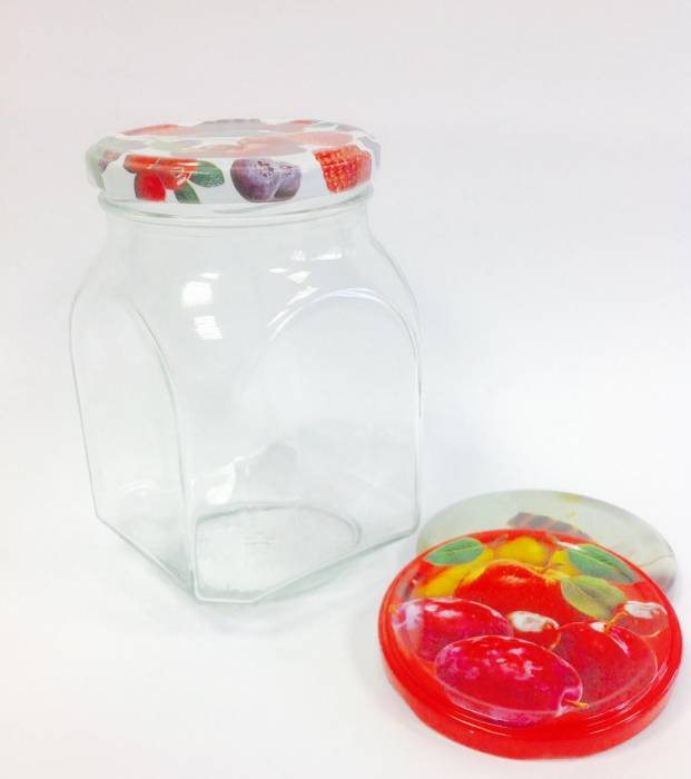 Купить стеклянные банки в Киеве нестандартной формы Авара 760 мл под крышку ТО 82 мм 1