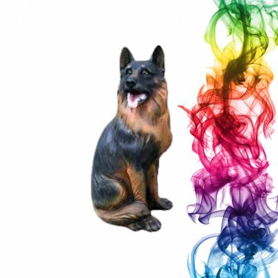 Садовая фигура купить Овчарка высота 86 см инжир