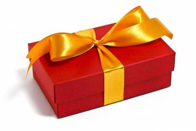 Коробочка для подарка Мидл красная