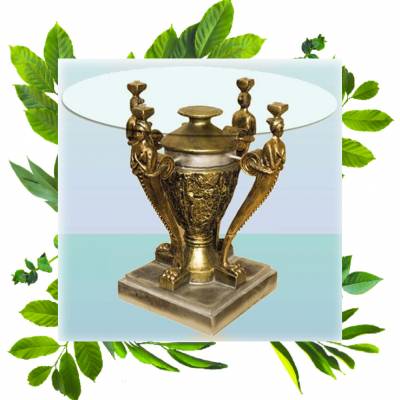 Журнальный столик купить Амфора высота 72 см стекло 80 см персик