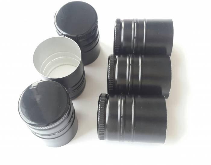 Кришка для горілки чорна «Сем» 28×38 мм без різьби