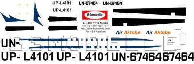 Деколь для авиамодели L-410 Air Aktobe 1\100