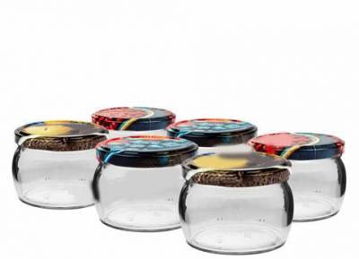 Банка TO 250 мл с крышкой 6 штук Велюнь