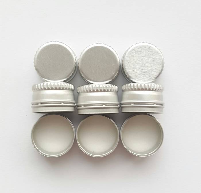 Алюмінієвий ковпачок СЕМ для шкаликів 18×12 мм сріблястий