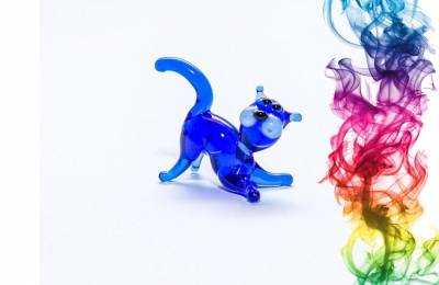 Сувенир из стекла Синий Кот Есеник