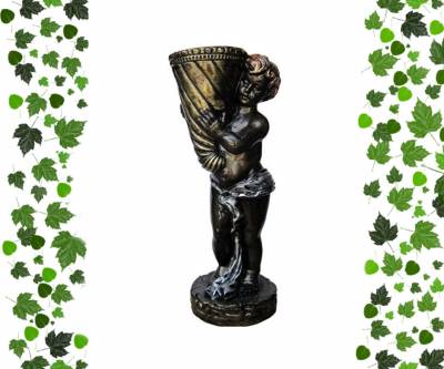 Кашпо из полистоуна купить Рог изобилия средний калина