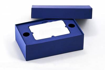 Коробка Мидл синяя для карточек