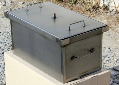 Коптильня горячего копчения двухъярусная с гидрозатвором Копенгаген