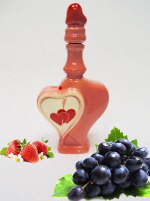 Фарфоровый штоф пульсирующие сердца I love you
