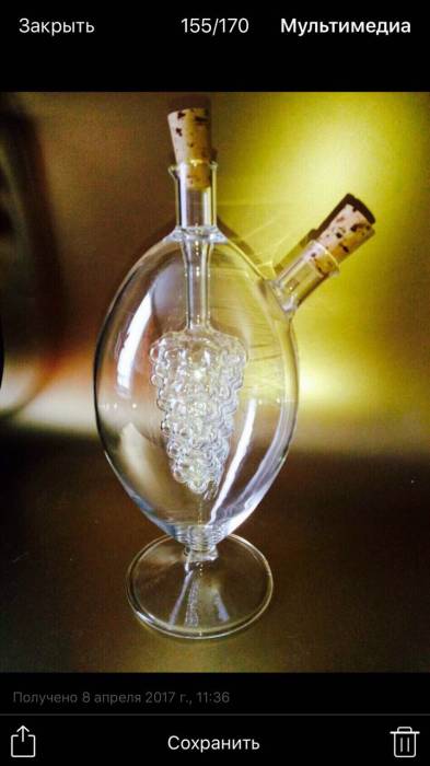 Декор зі скла Ф'юзинг Винна пляшка - гарний незвичайний подарунок