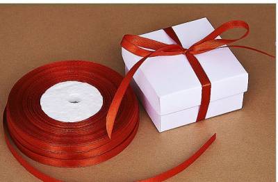 Бурая лента из атласа шириной 5 мм