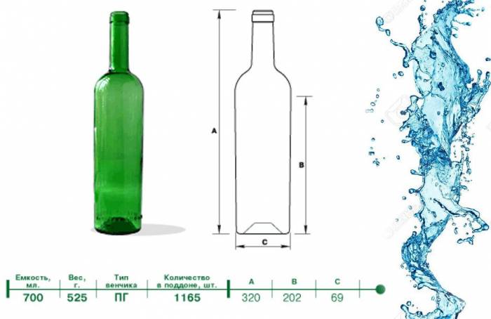 Купити Купити Бутылка из стекла для алкогольного напитка "Закрев" 0.7 л в Україні в Україні