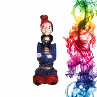 Садовая фигура купить Кум высота 43 см алыча